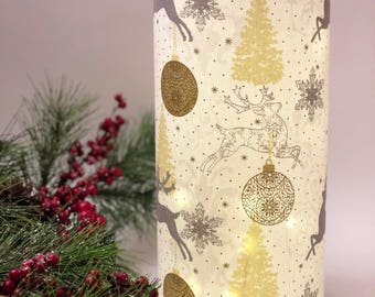 Christmas Luminary - Christmas Centerpieces for Tables - Christmas Light Decoration - Fairy Light Centerpiece - Luminary Lamp - String Light