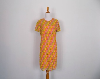 Vintage 60s Groovy Shift Dress Dress - Size Medium