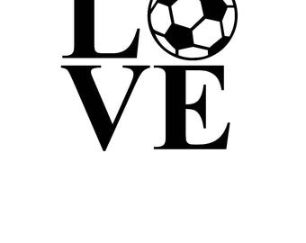 Download Love soccer | Etsy