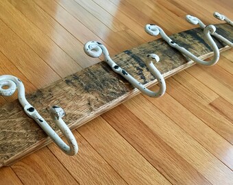 Whiskey Barrel Stave Coat Rack