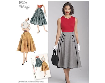 Simplicity Sewing Pattern 8458 Misses' Vintage Skirts