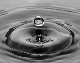 A drop of rain, Ocean Photography, All profits donated to TheirForeverHome.org