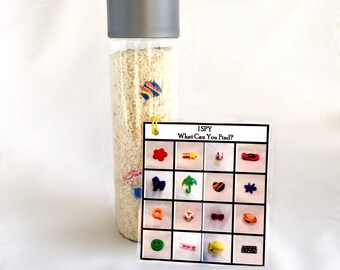 I Spy Sensory Bottle, Seek and Find, Learning Toys, Quiet Time