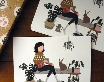 House Rabbit postcard