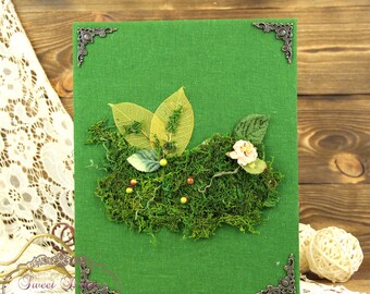 Folder for marriage, wedding certificate coverRustic moss wedding folder, rustic wedding folder, Forest folder, Woodland wedding folder