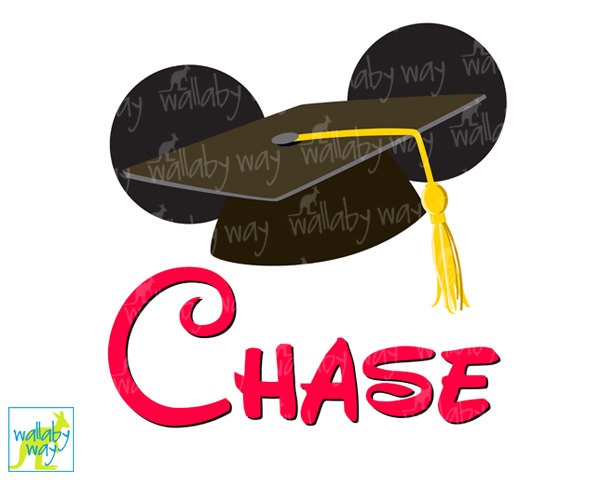 Disney Graduation Mickey Ears Printable Iron On Transfer Diy