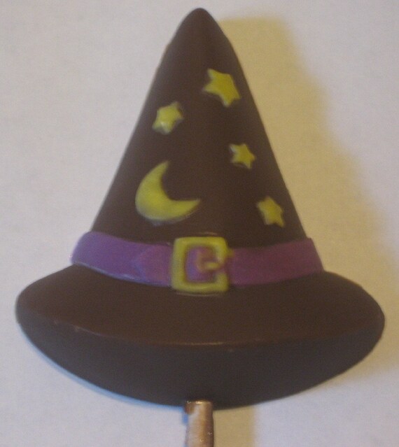 One dozen witch hat lollipops