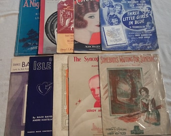 10 antique sheet music booklets 3