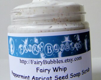 Scrubs, Peppermint Apricot Seed Whipped Soap Scrub, Vegan, 4 oz jar