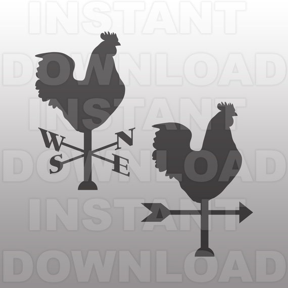 Rooster Weathervane SVG FileBarn Weathervane SVG Commercial