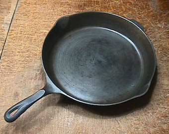 Wagner 1891 Cast Iron Skillet 13 3/4 inches Cleaned, and Seasoned, and Ready to Use as-is
