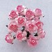 1/2" Pink Small Rose Craft Paper Flowers 36 flowers