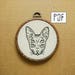 PDF pattern - Four Eyed Sphynx Cat Hand Embroidery Pattern (PDF modern hand embroidery pattern)