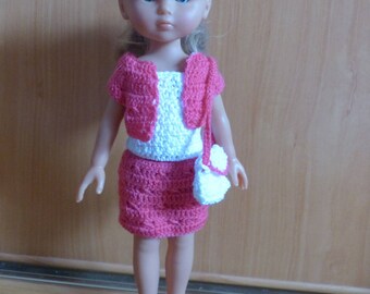 Doll clothes: complete cherished type corolle doll outfit crochet