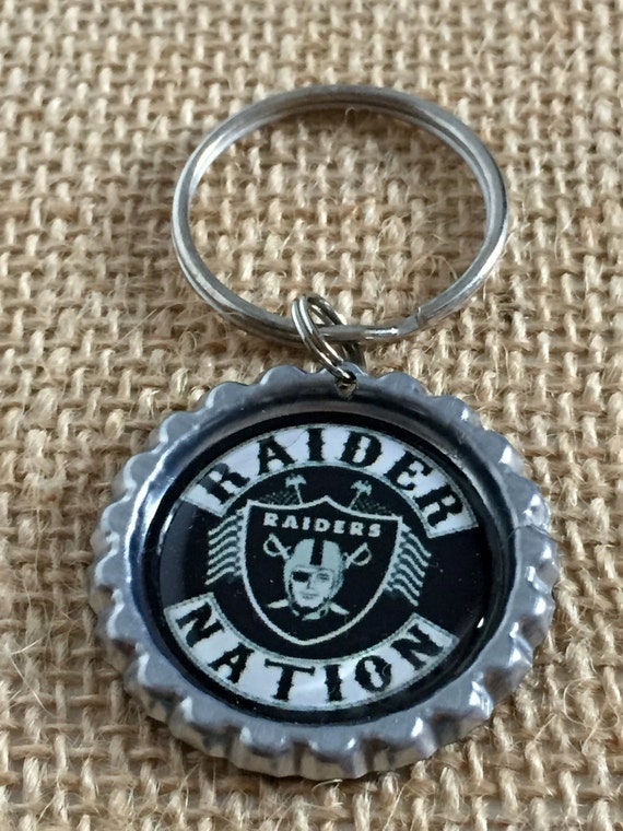 Items similar to Football Sports Keychain, Oakland Raiders Keychain