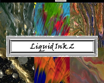 Liquid Ink Textures - Liquid Paint Textures - Liquid Digital Paper - Ink Splatters - PNG Images