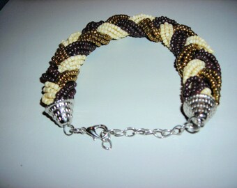 8"Braided Bead Bracelet with chain extender.