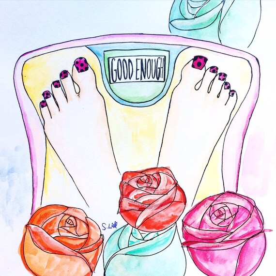 Cute Scale Illustration Eating Disorder Recovery Fashion