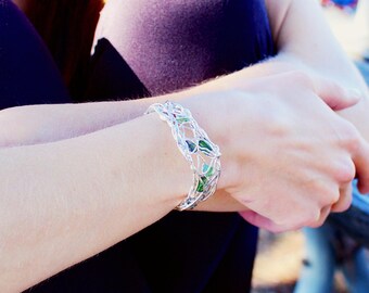 Tree of life fine silver Cuff