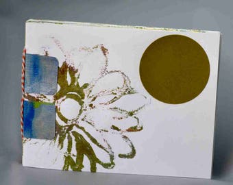 Artstart Travel 4 - expanded handmade monoprinted travel art journal by artist lisaellen