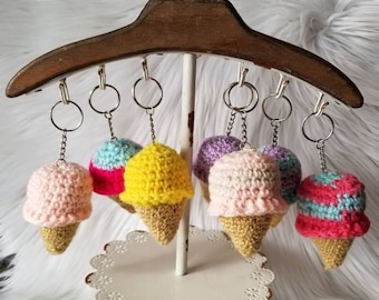 Ice cream cone key chains