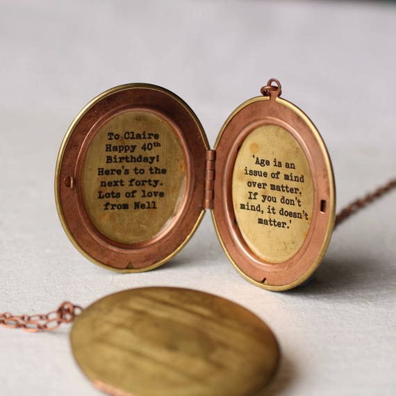 Personalized Message Locket Engagement Gift Proposal Locket