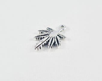 DB02 - 20 X 12 sheet of Cannabis Peace charms Love Bob Marley Tibetan silver