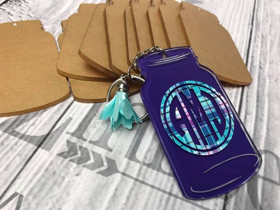 Acrylic KeyChain Blanks SET OF 10 Acrylic blanks Acrylics