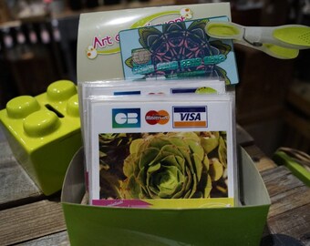 Artichoke green credit card stickers