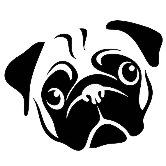 pug dog pug dog decal pug dog sticker dog decal yeti