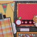 School Owl Children Boy or Girl Friends First Day Premade Scrapbook Page
