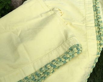 Standard Pillow cases, vintage pillow cases, yellow cotton pillow cases