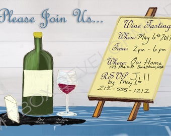 At Home Wine Tasting Invitation