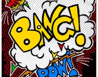 Wham Bang Pow Comic Fight Sounds Wall Decal #40820