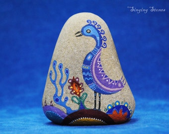 Hand painted stone -The home guardian-Home decoration-Unique present-Made with love-In meditation-Girft idea-House warming-Altar stone