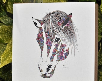 Barley Sugar the pony Greeting card 6x6''
