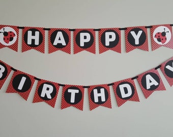 ladybug birthday, Birthday party, birthday decorations, ladybug banner, ladybug party, party decorations, birthday banner, ladybug, lovebug