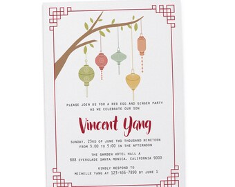 red egg party invitations