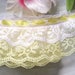 Ruffled Lace with Ribbon, 2+1/2 inch wide Yellow - White - Yellow price for 1 yard
