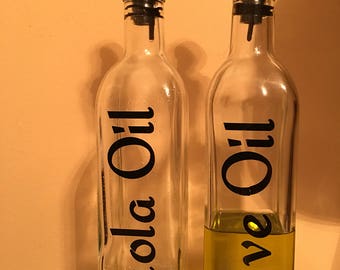 Canola Oil or Olive Oil Vinyl Decal
