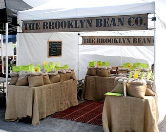 Two Custom Canopy Banners 12 inch by 9 foot for a 10x10 Canopy