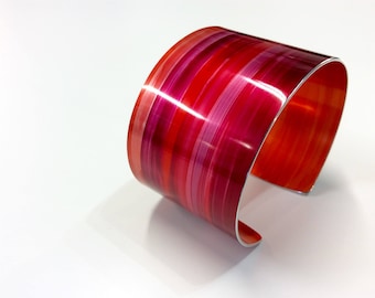 Ruby 40 mm Anodised Aluminium Cuff
