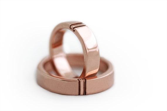 unique couple ring set initials ring set rose gold wedding ring set matching wedding bands promise ring mens wedding band wedding band - Wedding Rings Rose Gold unique couple ring set initials ring set rose gold wedding ring set matching wedding bands promise ring mens wedding band wedding band - Wedding Rings Rose Gold