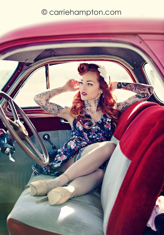 Jessica Seamons Pinup Poster Rockabilly Redhead Tattoo Model