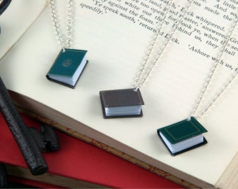 Miniature Book Necklace - Book Lover Jewellery - Librarian Gift
