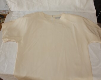 Nordstrums Cream silk blouse size 12