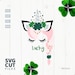St. Patrick's Day Lucky Unicorn SVG Cut File, Unicorn svg, st pattys svg, kids shirt, St Patrick's shirt, girl, birthday svg, clover