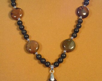 18-1/2" of Natures Beauty! Piccasso Jasper Necklace - N403