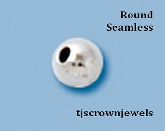 3mm 925 Sterling Silver Beads, Spacer Beads, Seamless, 0.9mm hole, 50 pcs, Findings, Supplies