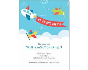 Printed Invitations - Airplane